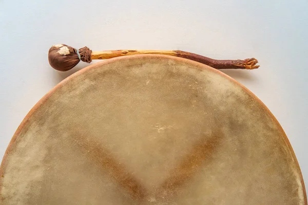 Traditionella irländska bodhran Drum — Stockfoto