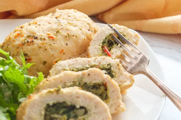 Mediterranean Stuffed Chicken Breasts — Stock Photo, Image