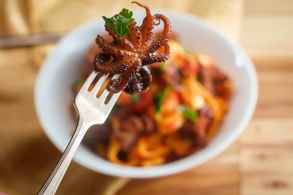 Pulpo italiano Tagliatelle — Foto de Stock