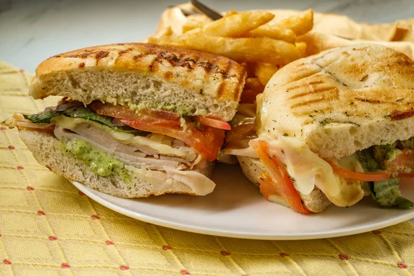 Gerookte Bistro kalkoen Panini — Stockfoto