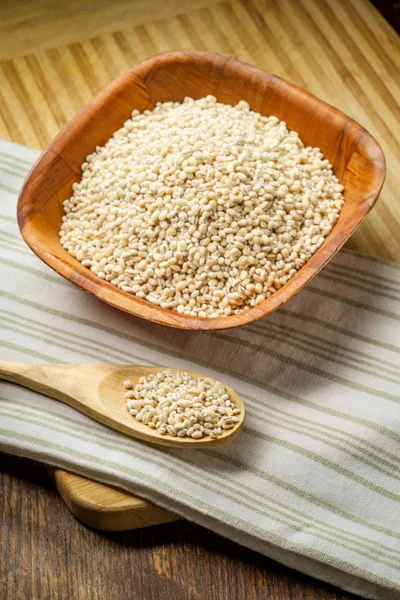 Dry Raw Pearled Barley — Stock Photo, Image