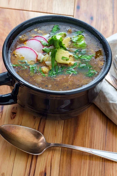 Sopa de Pozole mexicano —  Fotos de Stock