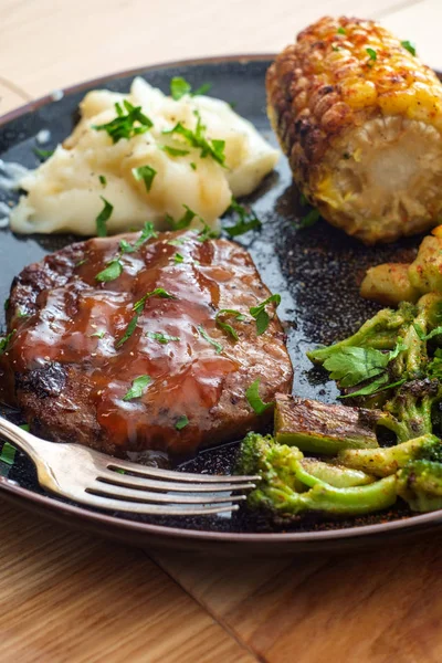 Salisbury Steak Légumes grillés — Photo