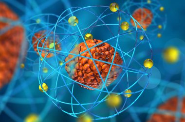 Atomik parçacık 3d çizim