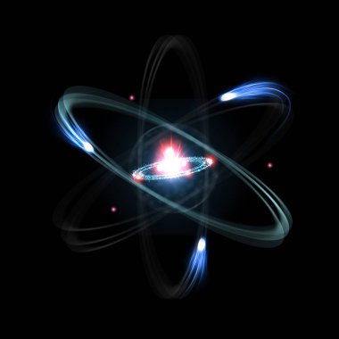 Atomik parçacık 3d çizim