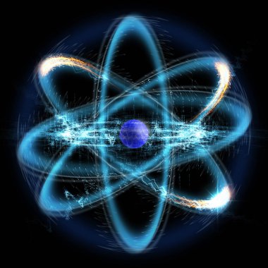 Atomik parçacık 3d çizim