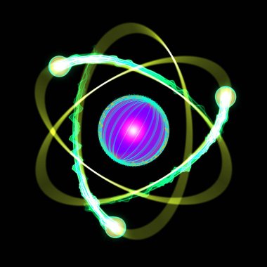 Atomik parçacık 3d çizim