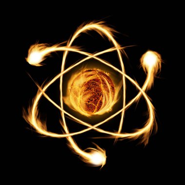 Atomik parçacık 3d çizim