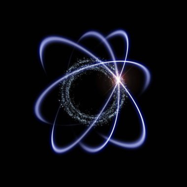 Atomik parçacık 3d çizim