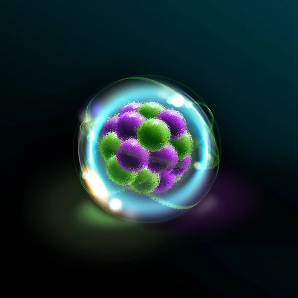 Ilustración de partículas atómicas 3D —  Fotos de Stock