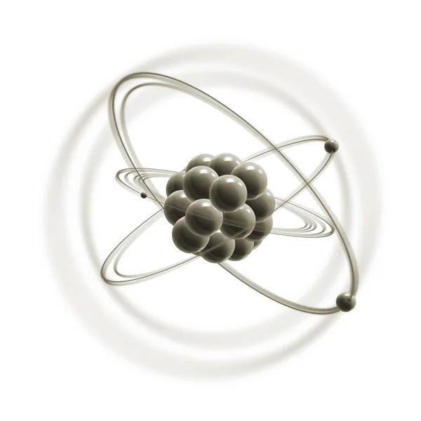 Atomová částice 3d ilustrace — Stock fotografie