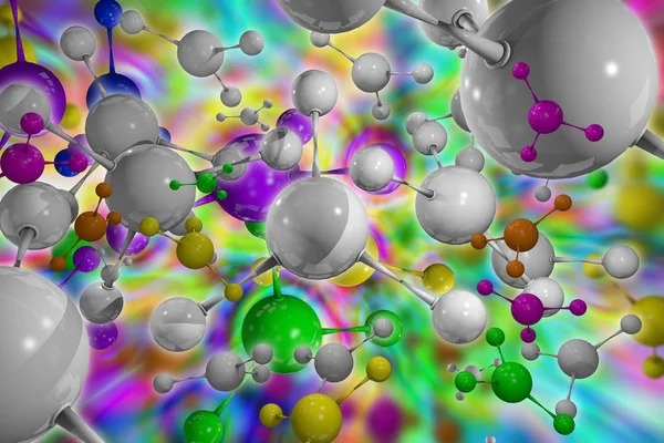 Illustrazione della particella atomica 3D — Foto Stock