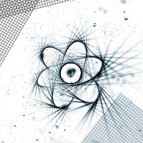 Ατομικό σωματίδιο 3d απεικόνιση — Φωτογραφία Αρχείου