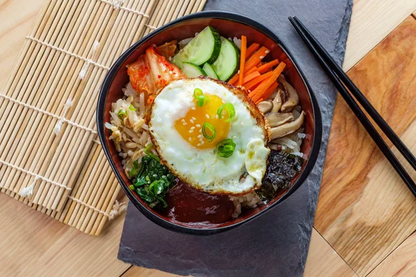 한국 음식 채식 비빔밥 — 스톡 사진