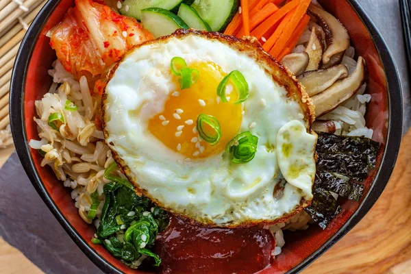 Bibimbap Vegetarian Makanan Korea — Stok Foto