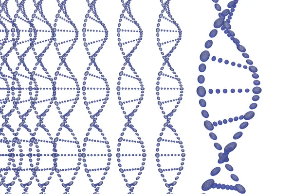 DNA-strängar 3D-illustration — Stockfoto
