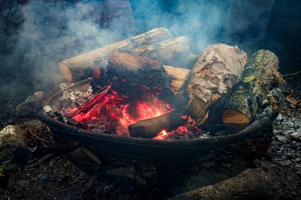 Yaz Kampı Ateş Çukuru — Stok fotoğraf