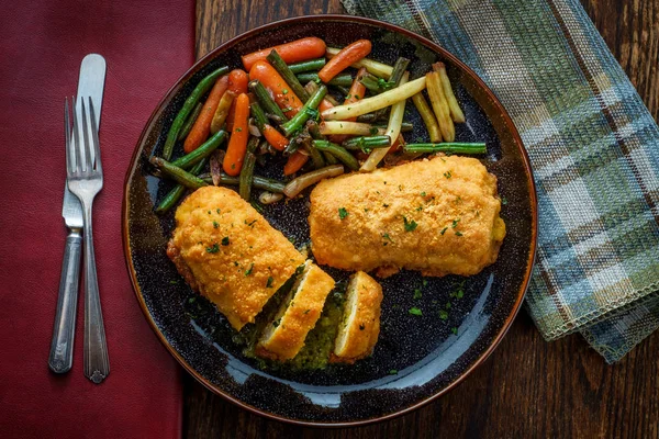 Chicken Kiev Green Beans — Stock Photo, Image