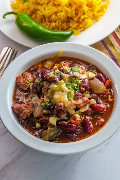 Carne con del peperoncino rosso — Foto Stock