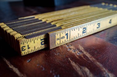 Eski Katlanır Imerial Cetvel