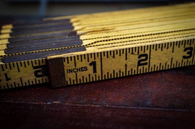 Eski Katlanır Imerial Cetvel