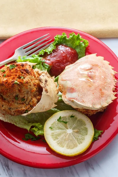 Conchas de cangrejo rellenas — Foto de Stock