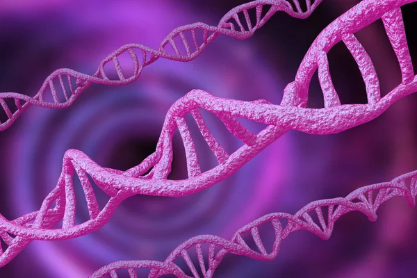 DNA strengen 3D illustratie — Stockfoto