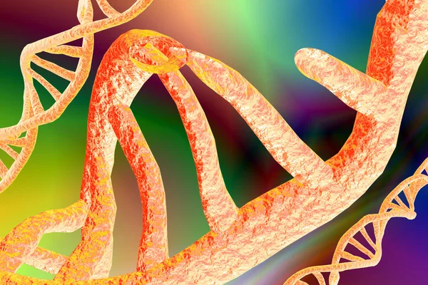 DNA 가닥 3D 일러스트 — 스톡 사진