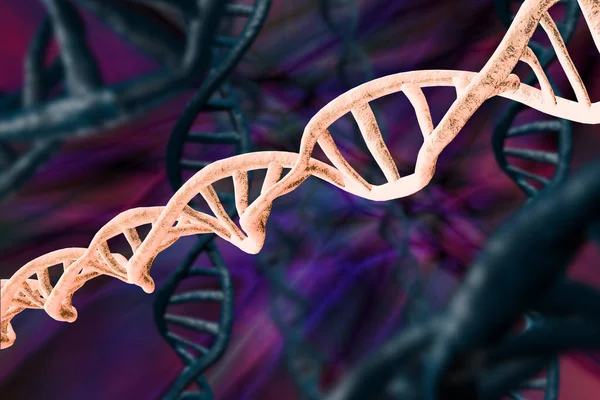 DNA strengen 3D illustratie — Stockfoto