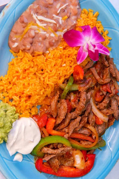 Cucina messicana Bistecca Fajitas — Foto Stock