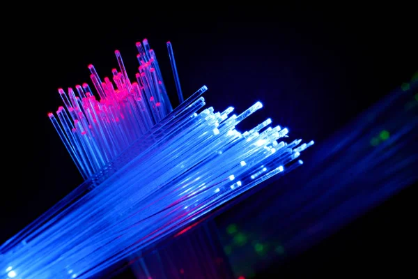 Macro Fiber Optic Cable — Stock Photo, Image