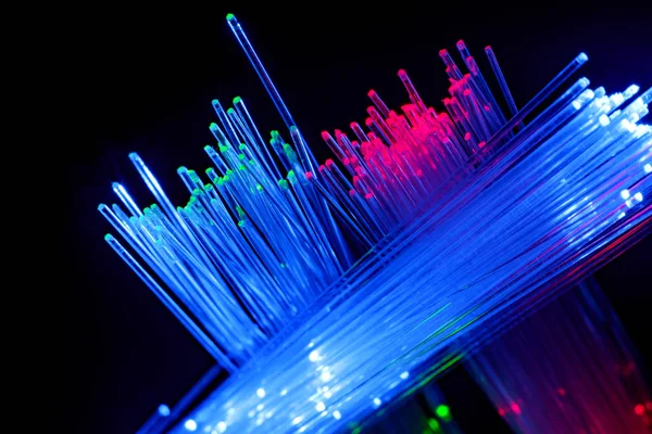 Macro Fiber Optic Cable — Stock Photo, Image