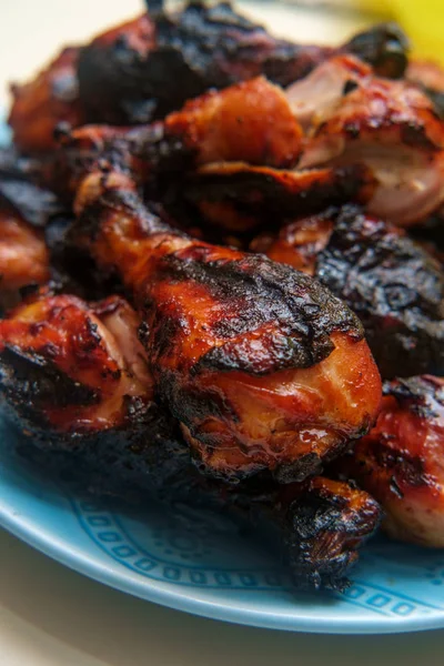 Grilled Barbecue Chicken Drumsticks — Stock Photo, Image