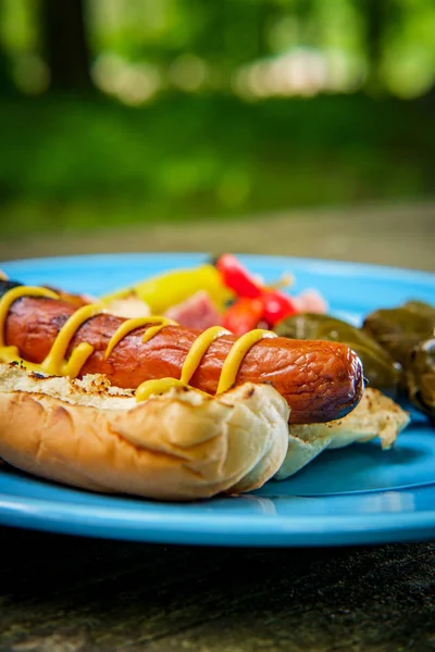 Bosque de Hotdog a la parrilla —  Fotos de Stock