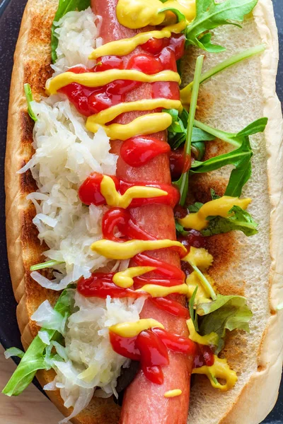 Barbecue Grilled Hotdog — Stock Photo, Image