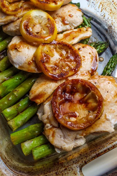 Italian Lemon Honey Chicken — Stock Photo, Image