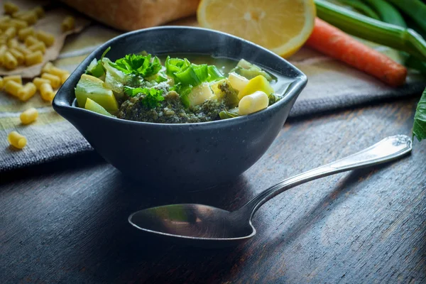 Minestrone soupe au Pistou — Stockfoto