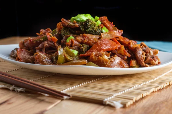 Mongolian BBQ Beef Vegetables — Stock Photo, Image