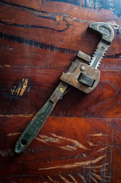 Old Vintage Monkey Wrench — Stock Photo, Image