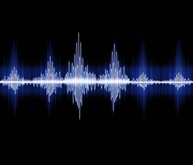 Neon Soundwave 3d İllüstrasyon