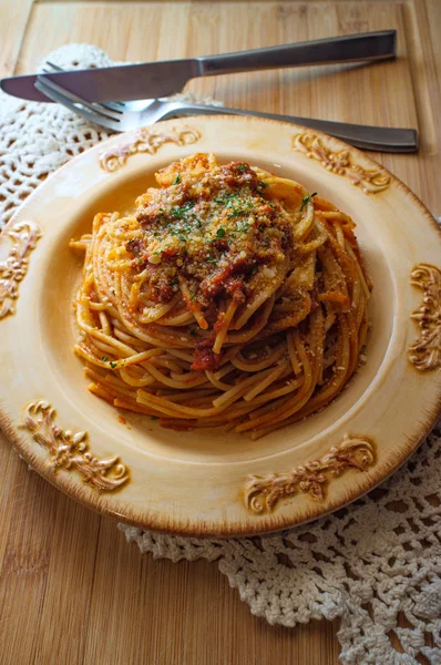 Ragu alla Bolognai spagetti — Stock Fotó
