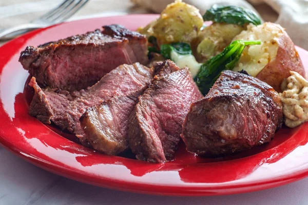 Steak és a burgonya — Stock Fotó