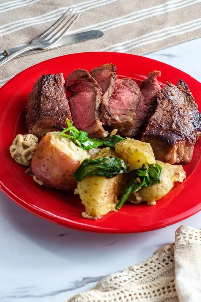 Steak és a burgonya — Stock Fotó