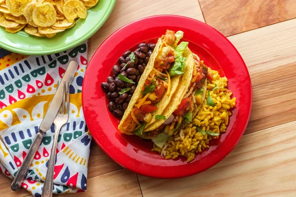 Chips de plátano de tacos mexicanos — Foto de Stock