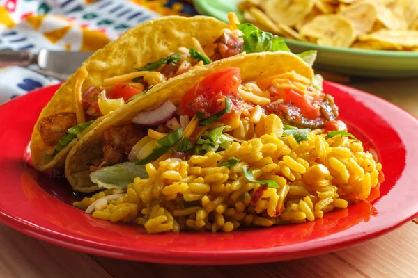 Chips de plátano de tacos mexicanos — Foto de Stock