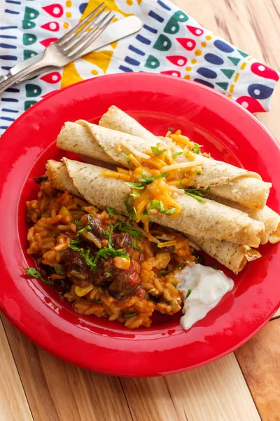 Arroz de Taquitos Mexicanos — Foto de Stock