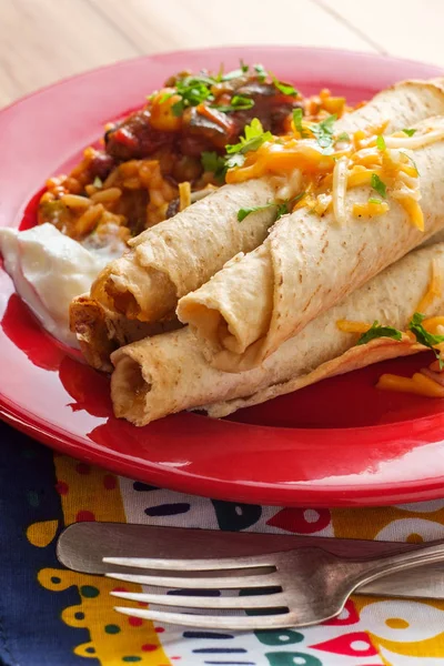 Mexican Taquitos Rice — Stock Photo, Image