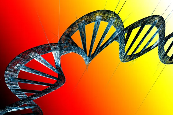 DNA-strängar 3D-illustration — Stockfoto