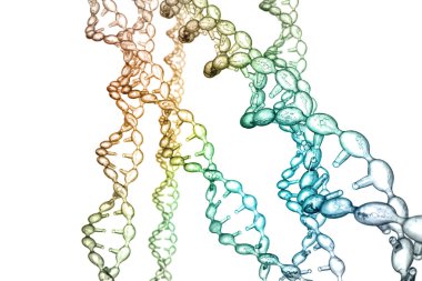 Dna İplikleri 3d İllüstrasyon