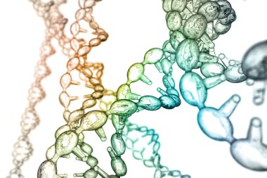 Dna İplikleri 3d İllüstrasyon